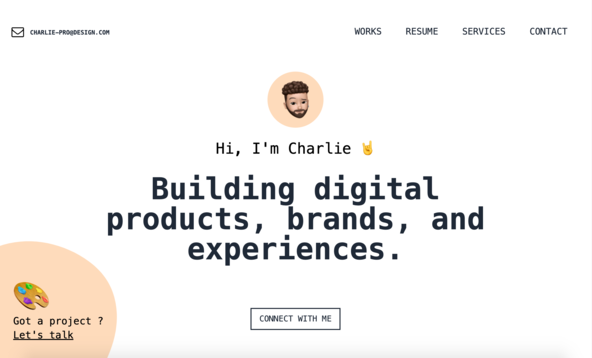 folio landing page